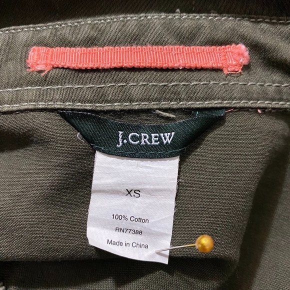 J. Crew Military Utility Jacket Olive Green Size XS 100% Cotton - Picture 9 of 10
